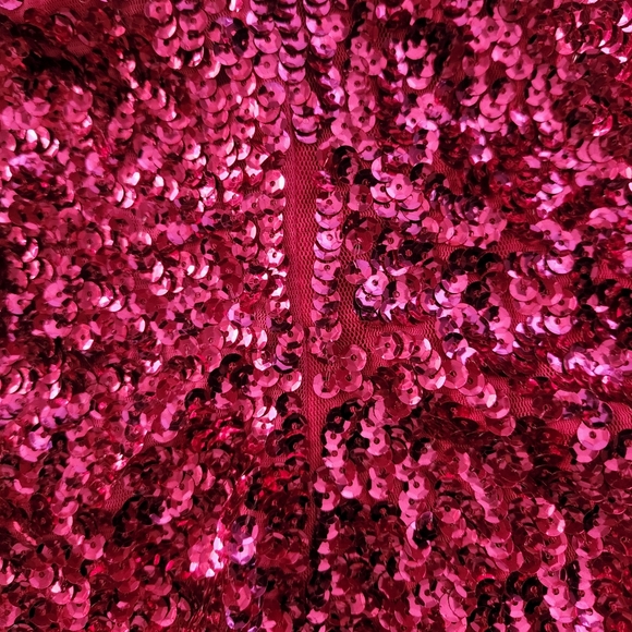 Hot pink sequin wiggle dress - Picture 5 of 6